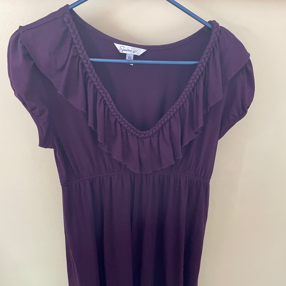 XL deep purple tshirt dress